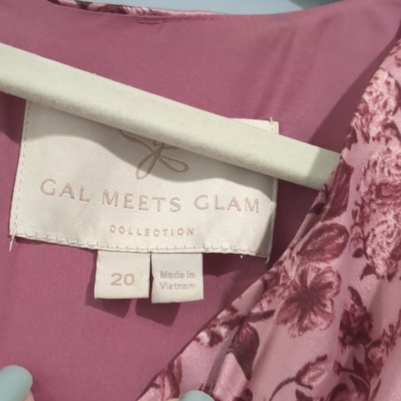 Gal Meets Glam Elle Dress in Pink Rose floral Size 20 - Picture 3 of 10